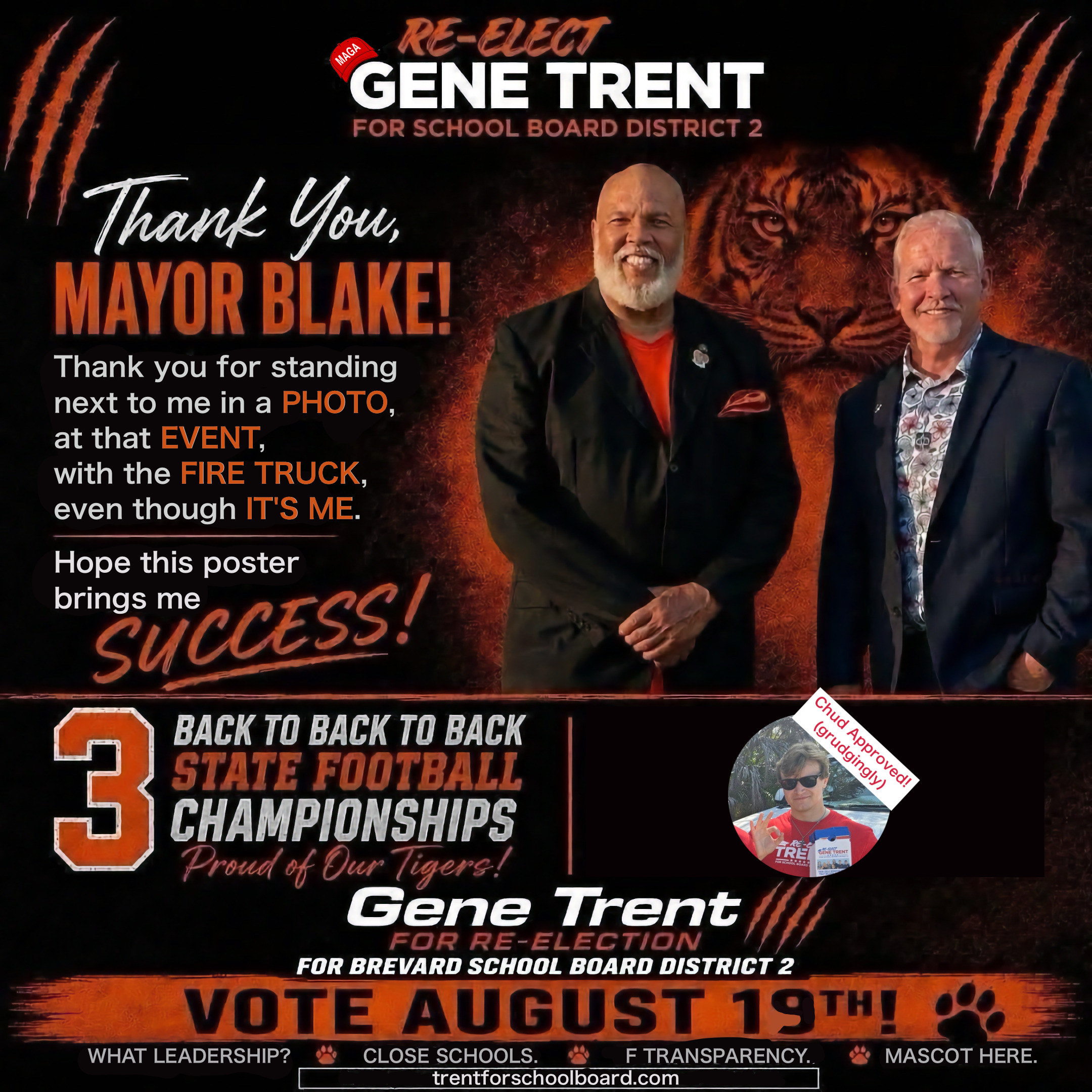 Gene Trent Photobombs Mayor Blake